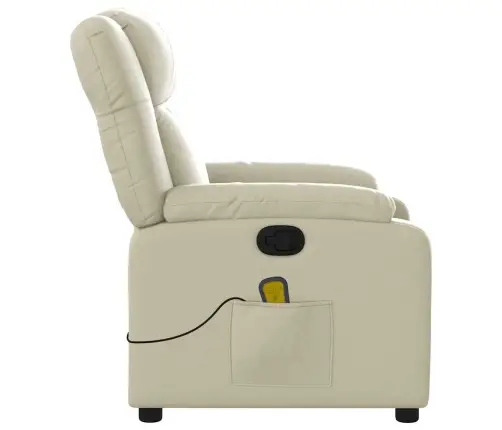 Masāžas Krēsls, Atgāžams, Krēmkrāsas Mākslīgā Āda Vidaxl Masāžas Krēsls, Atgāžams, Krēmkrāsas Mākslīgā Āda Vidaxl