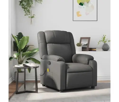 Masāžas Krēsls, Pelēka Mākslīgā Āda Vidaxl