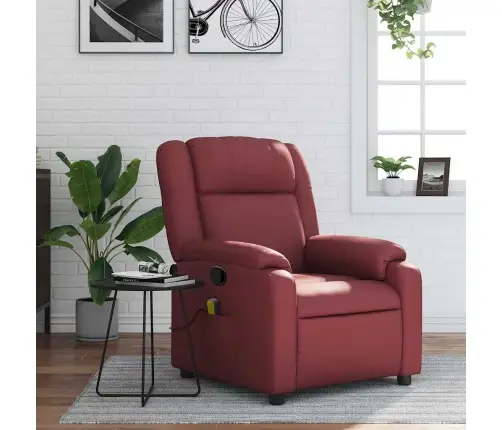 Masāžas Krēsls, Vīnsarkana Mākslīgā Āda Vidaxl