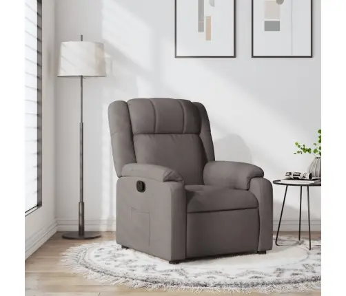 Atpūtas Krēsls, Atgāžams, Pelēkbrūns Audums Vidaxl