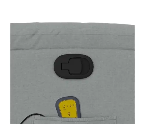 Masāžas Krēsls, Atgāžams, Gaiši Pelēks Audums Vidaxl Masāžas Krēsls, Atgāžams, Gaiši Pelēks Audums Vidaxl