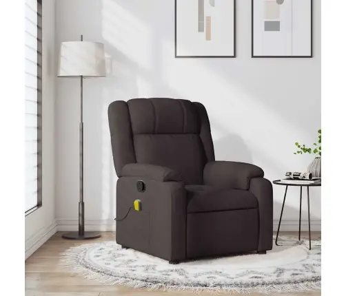 Masāžas Krēsls, Atgāžams, Tumši Brūns Audums Vidaxl