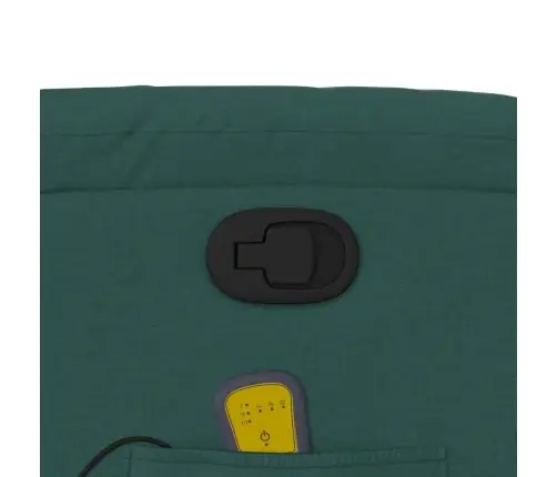 Masāžas Krēsls, Atgāžams, Tumši Zaļš Audums Vidaxl