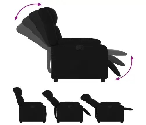 Atpūtas Krēsls, Atgāžams, Melns Audums Vidaxl