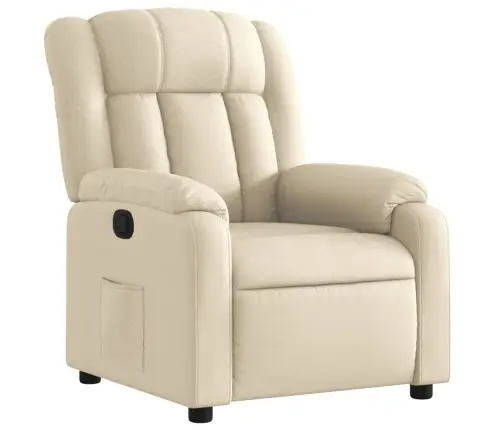 Atpūtas Krēsls, Atgāžams, Krēmkrāsas Audums Vidaxl