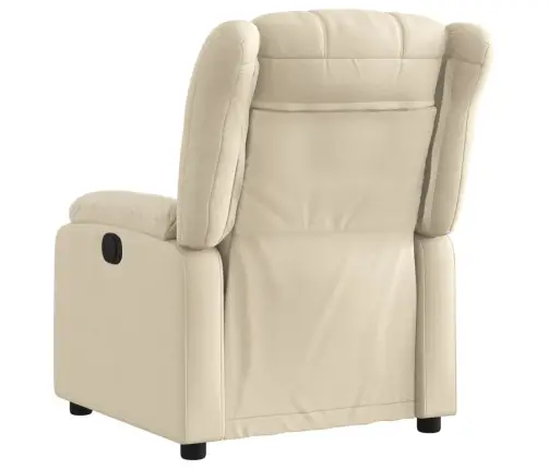 Atpūtas Krēsls, Atgāžams, Krēmkrāsas Audums Vidaxl