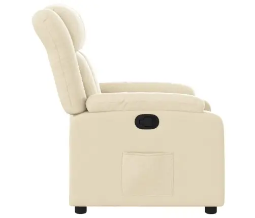 Atpūtas Krēsls, Atgāžams, Krēmkrāsas Audums Vidaxl