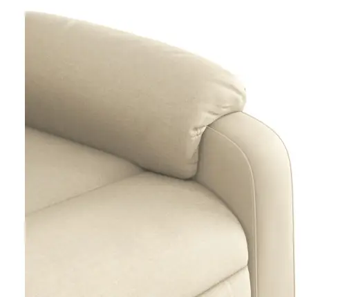 Atpūtas Krēsls, Atgāžams, Krēmkrāsas Audums Vidaxl