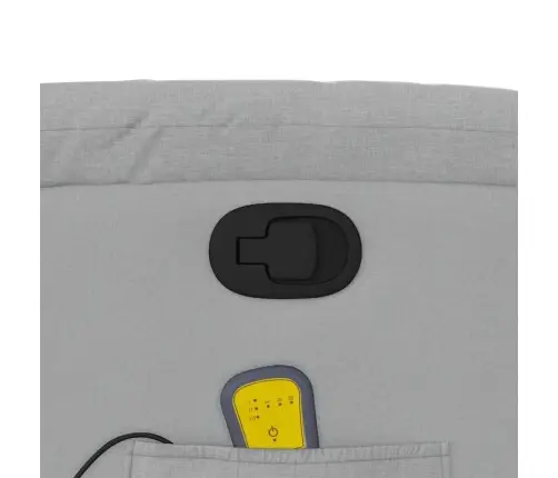 Atlošiamas Masažinis Krėslas, Šviesiai Pilkos Spalvos, Audinys