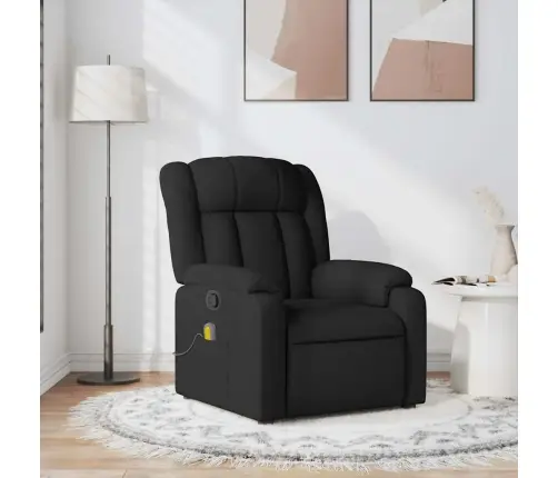 Masāžas Krēsls, Atgāžams, Melns Audums Vidaxl