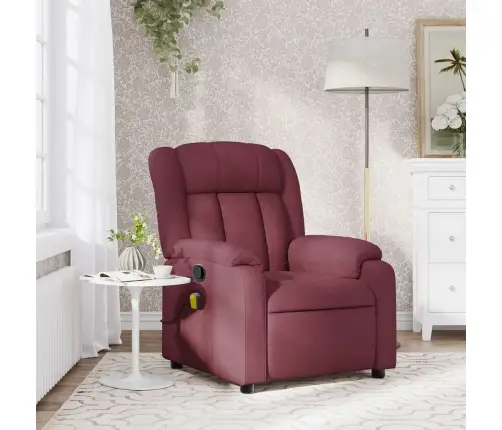 Masāžas Krēsls, Atgāžams, Vīnsarkans Audums Vidaxl