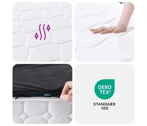 Vedrutaskutega Madrats, Keskmine Kõvadus, 160 X 200 Cm