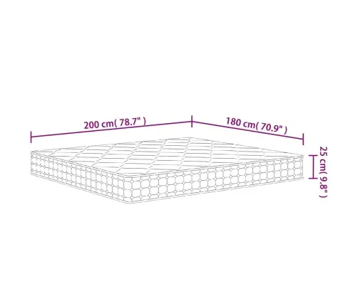 Kišeninių Spyruoklių Čiužinys, 180X200cm Vidutinis/Kietas