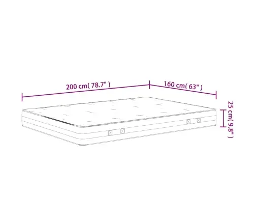 Atsperu Matracis, Medium Firm, 160X200 Cm Vidaxl