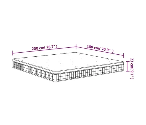 Bonnell Vedrumadrats, Keskmine Kõvadus, 180 X 200 Cm