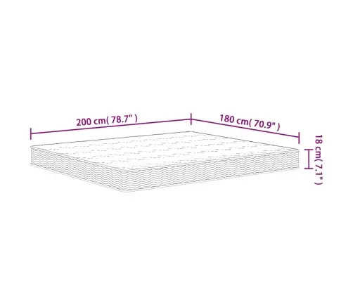 Bonnell Vedrumadrats, Keskmine Kõvadus, 180 X 200 Cm Bonnell Vedrumadrats, Keskmine Kõvadus, 180 X 200 Cm