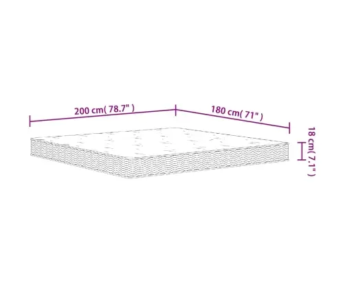 Bonnell Tipo Spyruoklių Čiužinys, 180X200cm Vidutinio Kietumo