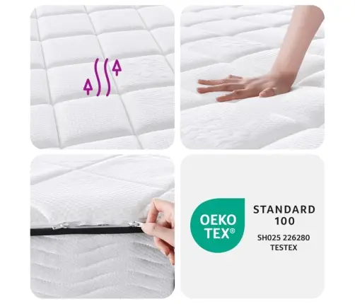 Atsperu Matracis, Medium Plus, 90X200 Cm Vidaxl