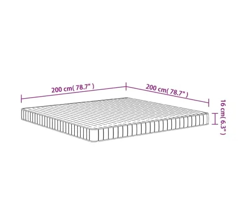 Putu Matracis, Medium Soft, 200X200 Cm Vidaxl