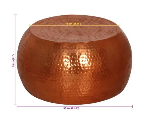 Kavos Staliukas, Žalvario Spalvos, 55X28cm Aliuminis