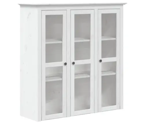 Augstais Skapis Bodo, 115,5X43X200,5 Cm, Priedes Koks, Balts Vidaxl