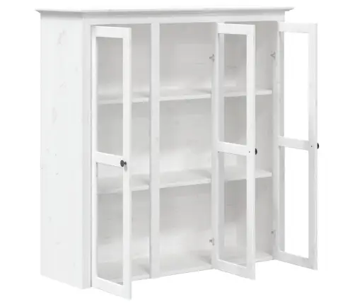 Augstais Skapis Bodo, 115,5X43X200,5 Cm, Priedes Koks, Balts Vidaxl