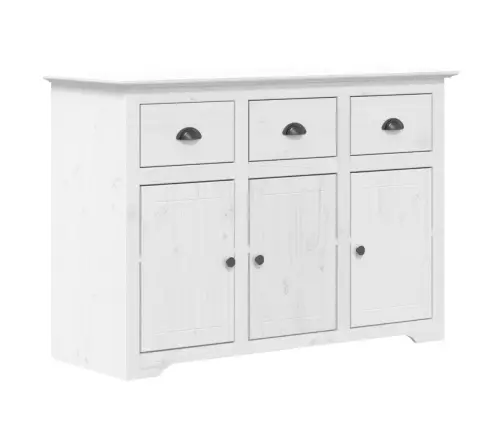 Augstais Skapis Bodo, 115,5X43X200,5 Cm, Priedes Koks, Balts Vidaxl