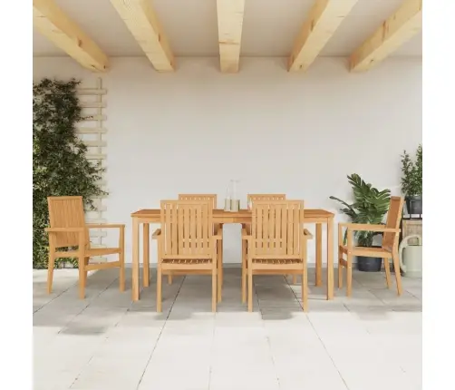 7-Daļīgs Dārza Mēbeļu Komplekts, Masīvs Tīkkoks Vidaxl