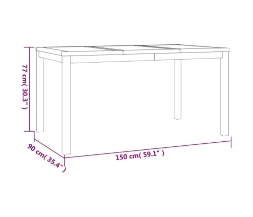 3-Daļīgs Dārza Mēbeļu Komplekts, Masīvs Tīkkoks Vidaxl