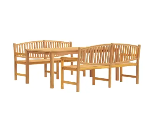 3-Daļīgs Dārza Mēbeļu Komplekts, Masīvs Tīkkoks Vidaxl