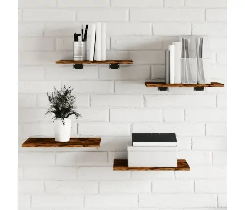 Seinariiulid 4 Tk, Suitsutatud Tamm, 40X30X1,5 cm Tehispuit