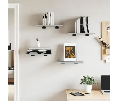 Seinariiulid 4 Tk, Hall Sonoma Tamm, 40X30X1,5 cm Tehispuit