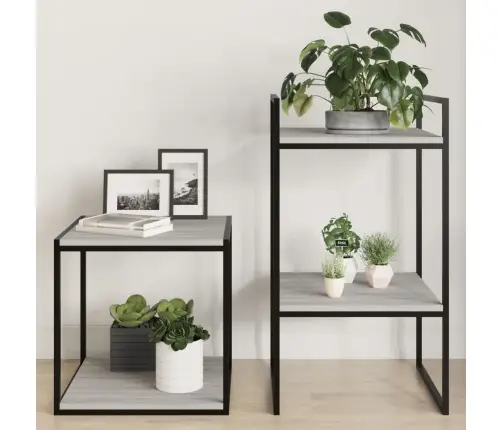 Seinariiulid 4 Tk, Hall Sonoma Tamm, 40X40X1,5 cm Tehispuit