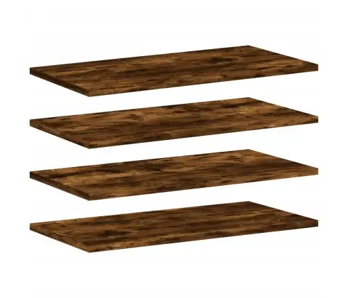 Sieninės Lentynos, 4Vnt., Dūminio Ąžuolo, 60X20X1,5cm Mediena