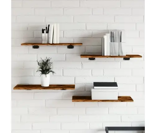 Sienas Plaukti, 4 Gab., Koka, 60X30X1,5 Cm, Inženierijas Koks Vidaxl