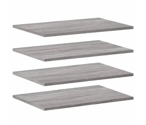 Sieninės Lentynos, 4Vnt., Pilkos Ąžuolo, 60X40X1,5cm Mediena