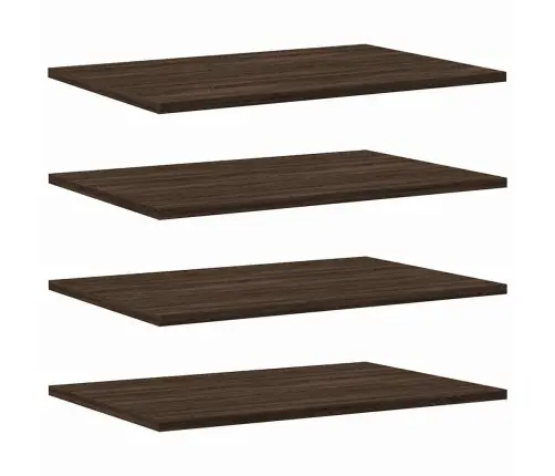 Sieninės Lentynos, 4Vnt., Rudos Ąžuolo, 60X40X1,5cm Mediena
