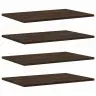 Sieninės Lentynos, 4Vnt., Rudos Ąžuolo, 60X40X1,5cm Mediena