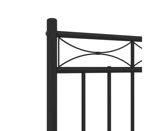 Metallist Voodiraam Peatsiga, Must, 120X190 Cm