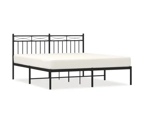 Metalinis Lovos Rėmas Su Galvūgaliu, Juodos Spalvos, 160X200Cm