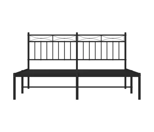 Metalinis Lovos Rėmas Su Galvūgaliu, Juodos Spalvos, 160X200Cm
