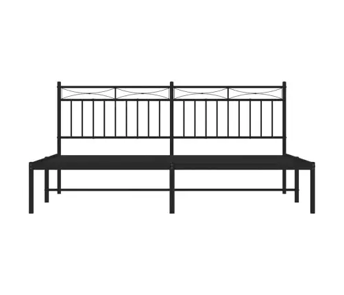 Metalinis Lovos Rėmas Su Galvūgaliu, Juodos Spalvos, 183X213Cm