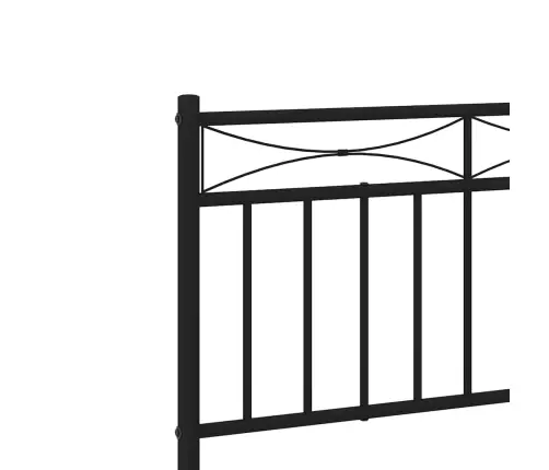 Metalinis Lovos Rėmas Su Galvūgaliu, Juodos Spalvos, 193X203Cm