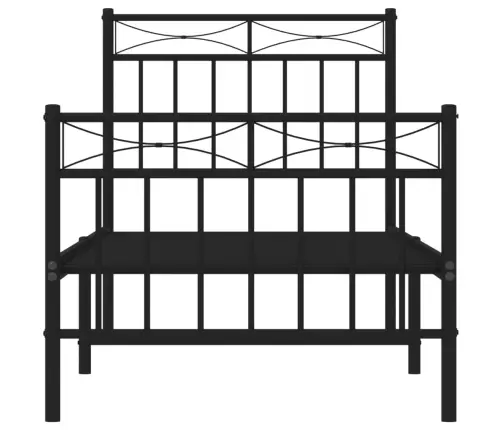 Lovos Rėmas Su Galvūgaliu/Kojūgaliu, Juodas, 80X200cm Metalas
