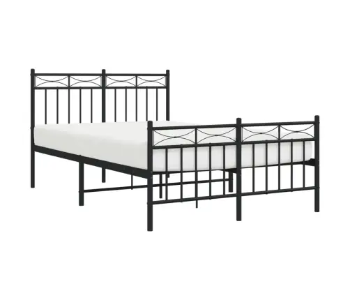 Lovos Rėmas Su Galvūgaliu/Kojūgaliu, Juodas, 120X190cm Metalas