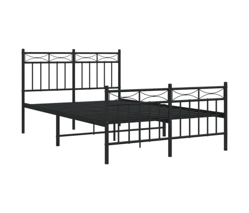 Lovos Rėmas Su Galvūgaliu/Kojūgaliu, Juodas, 120X190cm Metalas