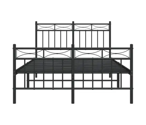Lovos Rėmas Su Galvūgaliu/Kojūgaliu, Juodas, 120X190cm Metalas