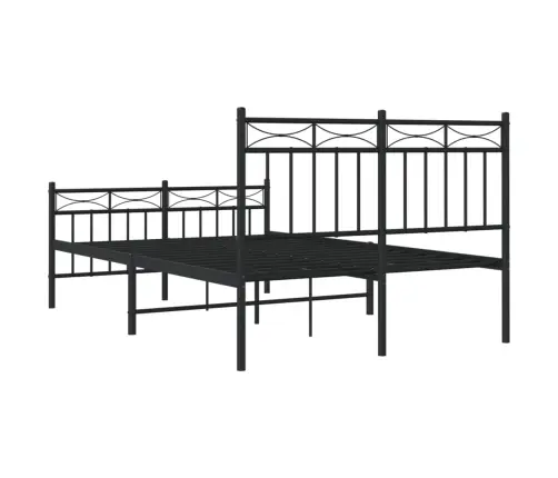 Lovos Rėmas Su Galvūgaliu/Kojūgaliu, Juodas, 120X190cm Metalas