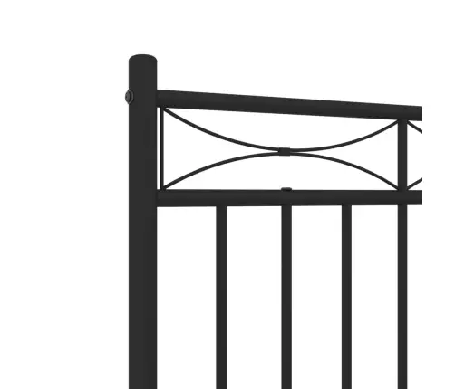 Metāla Gultas Rāmis Bez Matrača, Ar Kājgali, Melns, 160X200 Cm Vidaxl
