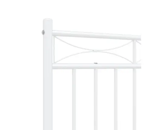 Metalinis Lovos Rėmas Su Galvūgaliu, Baltos Spalvos, 140X200Cm